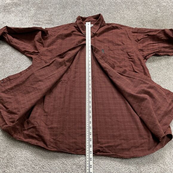 Columbia Flannel Shirt Men 2XL Brown Plaid Button Down Long Sleeve Pocket Casual - Picture 5 of 9